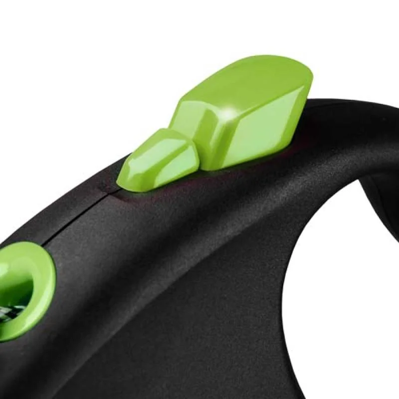 Flexi Vodítko Black Design lanko S zelené 5m
