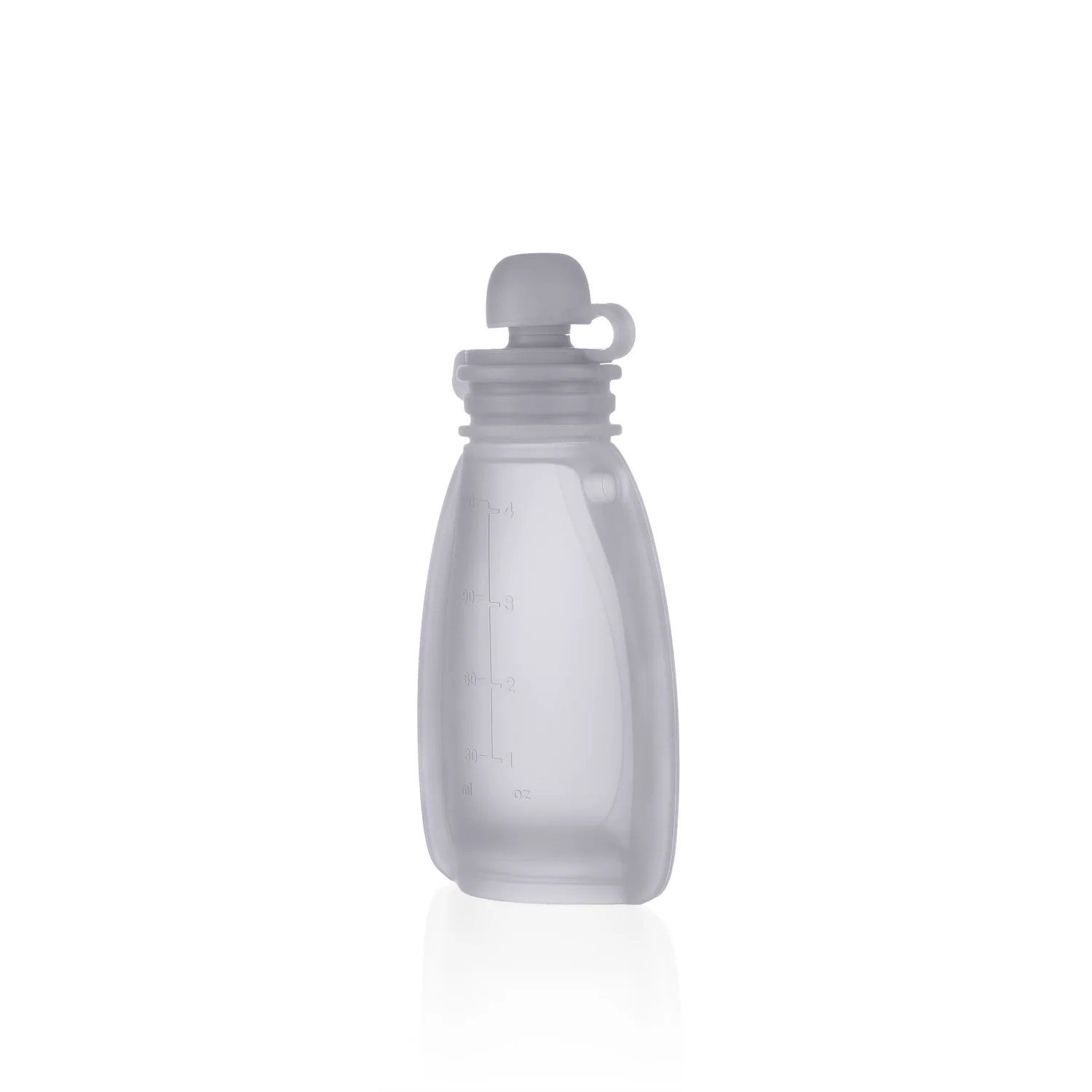 Zopa Silikonová plnitelná kapsička na dětskou stravu, Transparent Grey 3