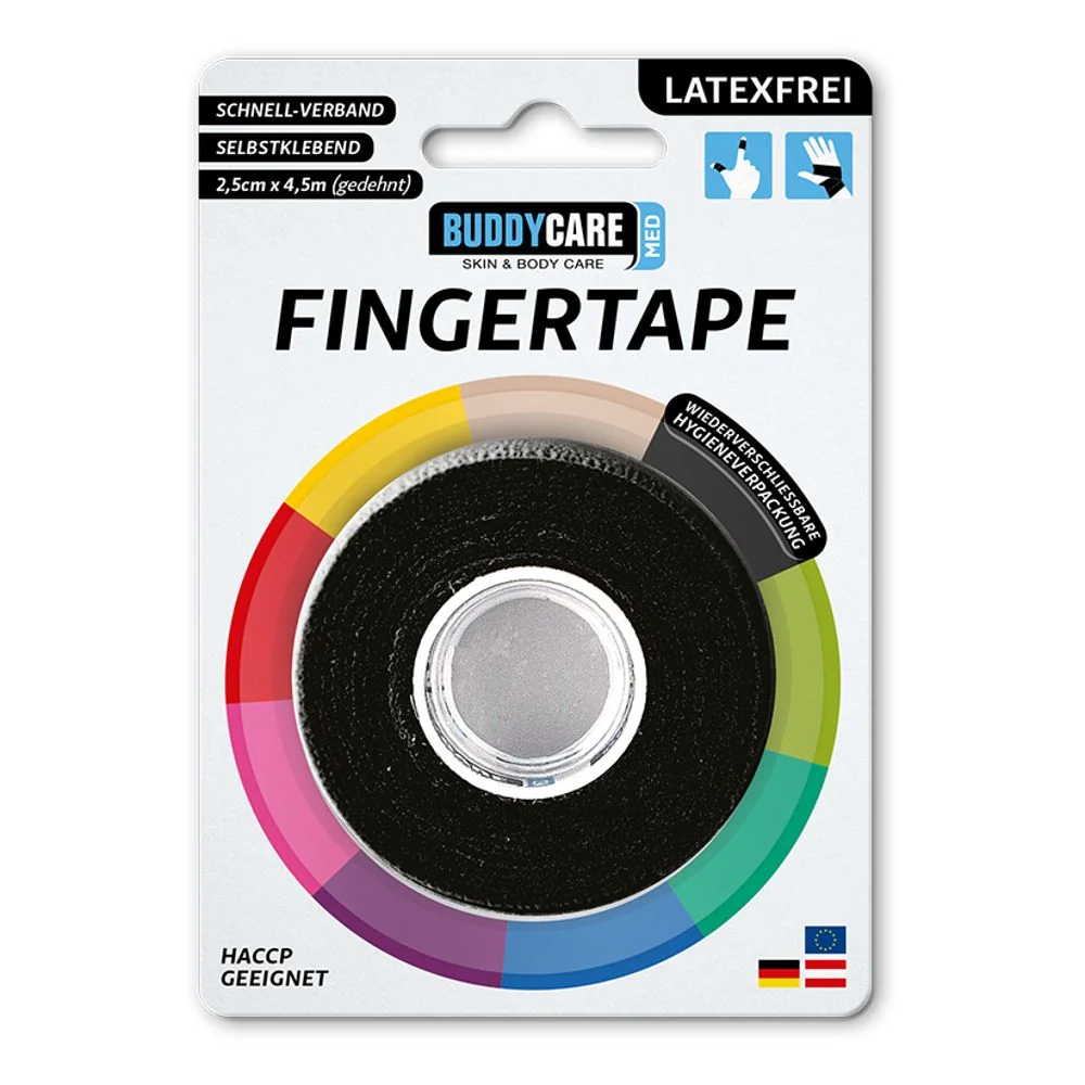 BUDDYCARE®MED Náplast na prsty 2,5 cm x 4,5 m černá