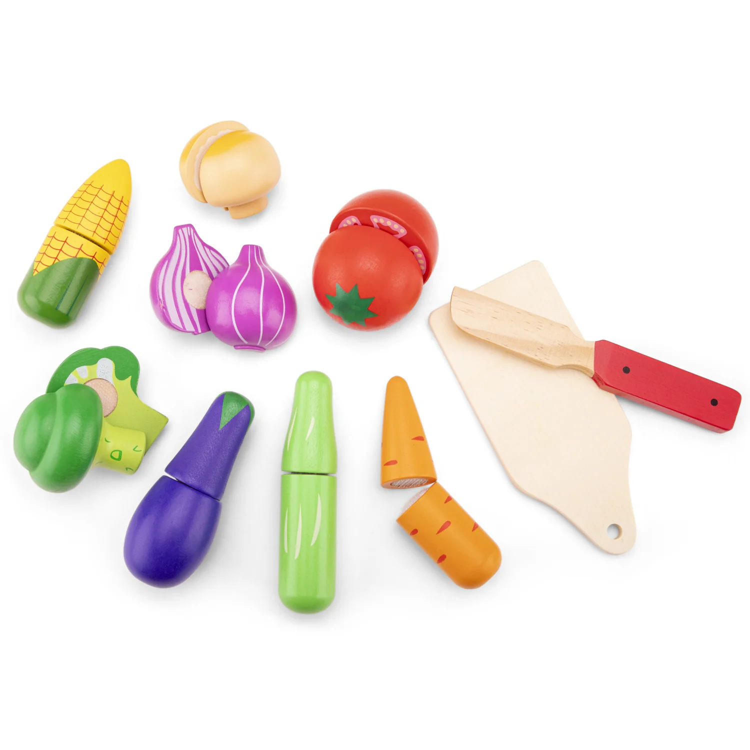 New Classic Toys Sada krájení - košík se zeleninou