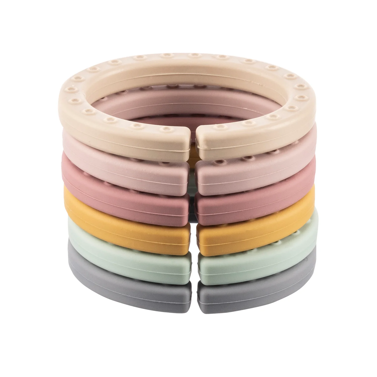 Zopa Silikonové multifunkční kroužky řetěz, Multicolor