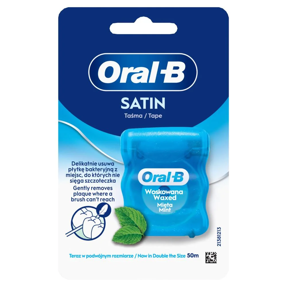 Oral-B Satin Tape voskovaná nit 50 ml mátová