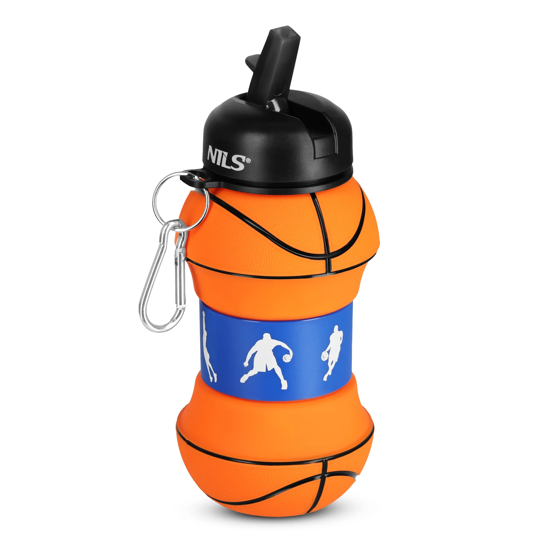 Nils Skládací silikonová láhev NC4104 550ml basketbal