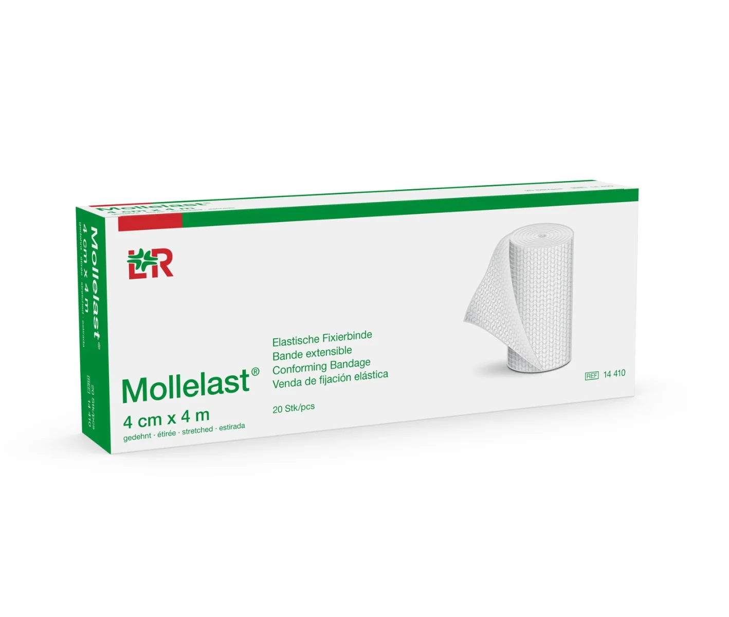 Mollelast Fixační elastické obinadlo 4 cm x 4 m 1 ks