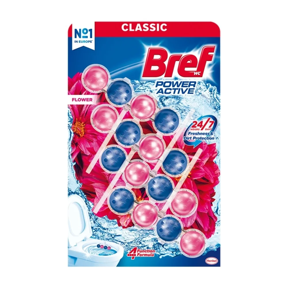 Bref Power Active flower WC blok 4x50 g