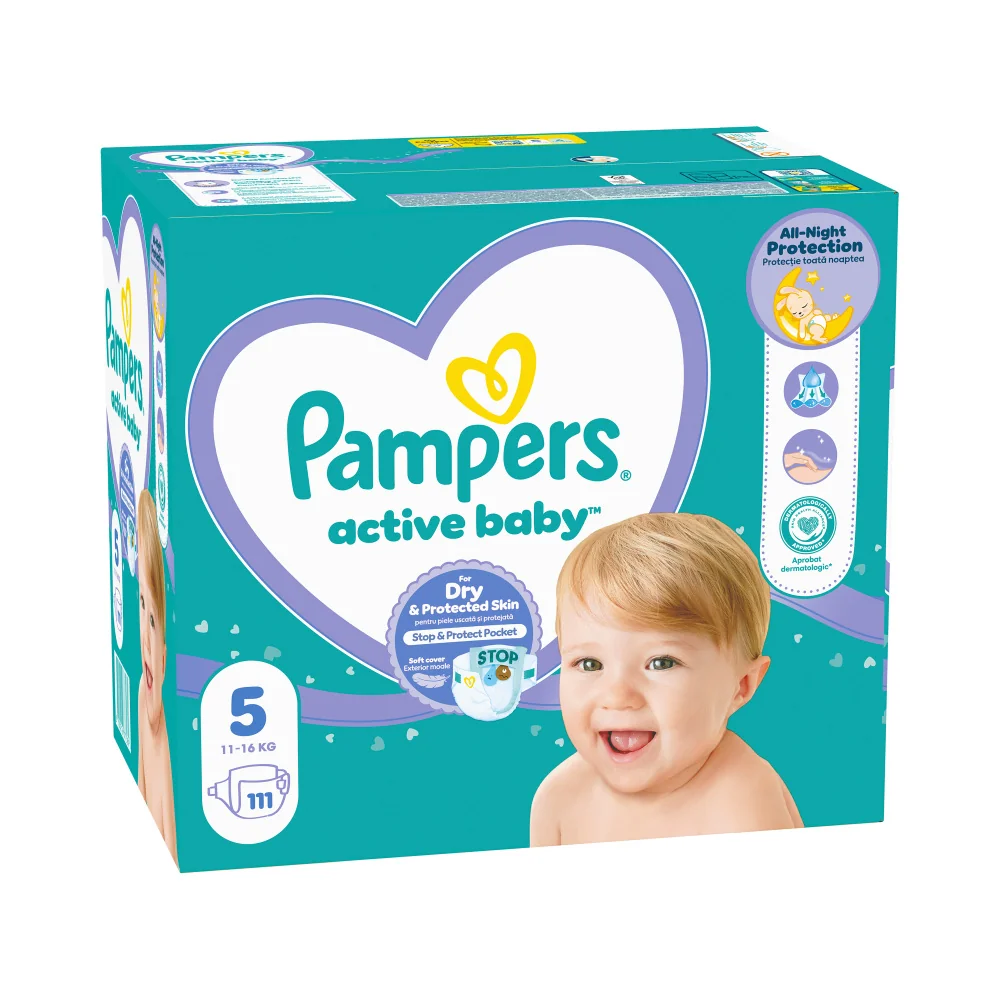 Pampers Active Baby vel. 5 11-16 kg dětské pleny 111 ks