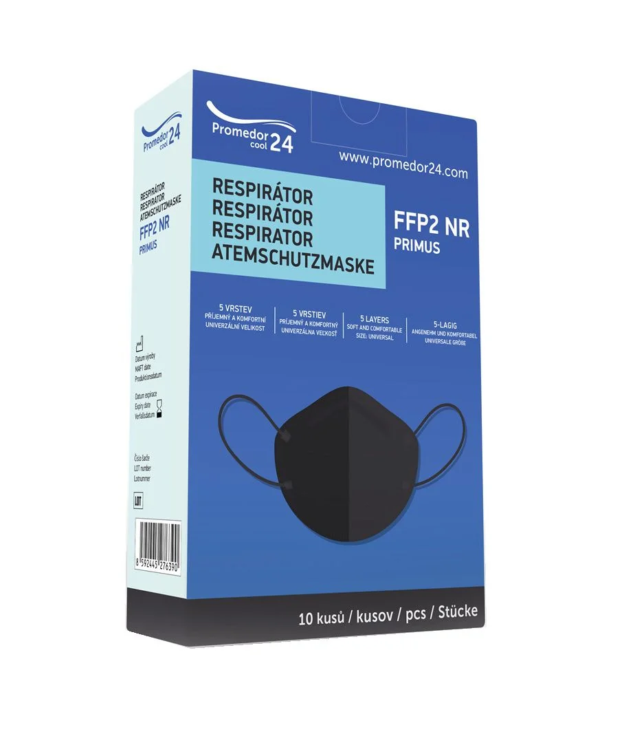 Promedor24 Respirátor FFP2 NR Primus Black 10 ks