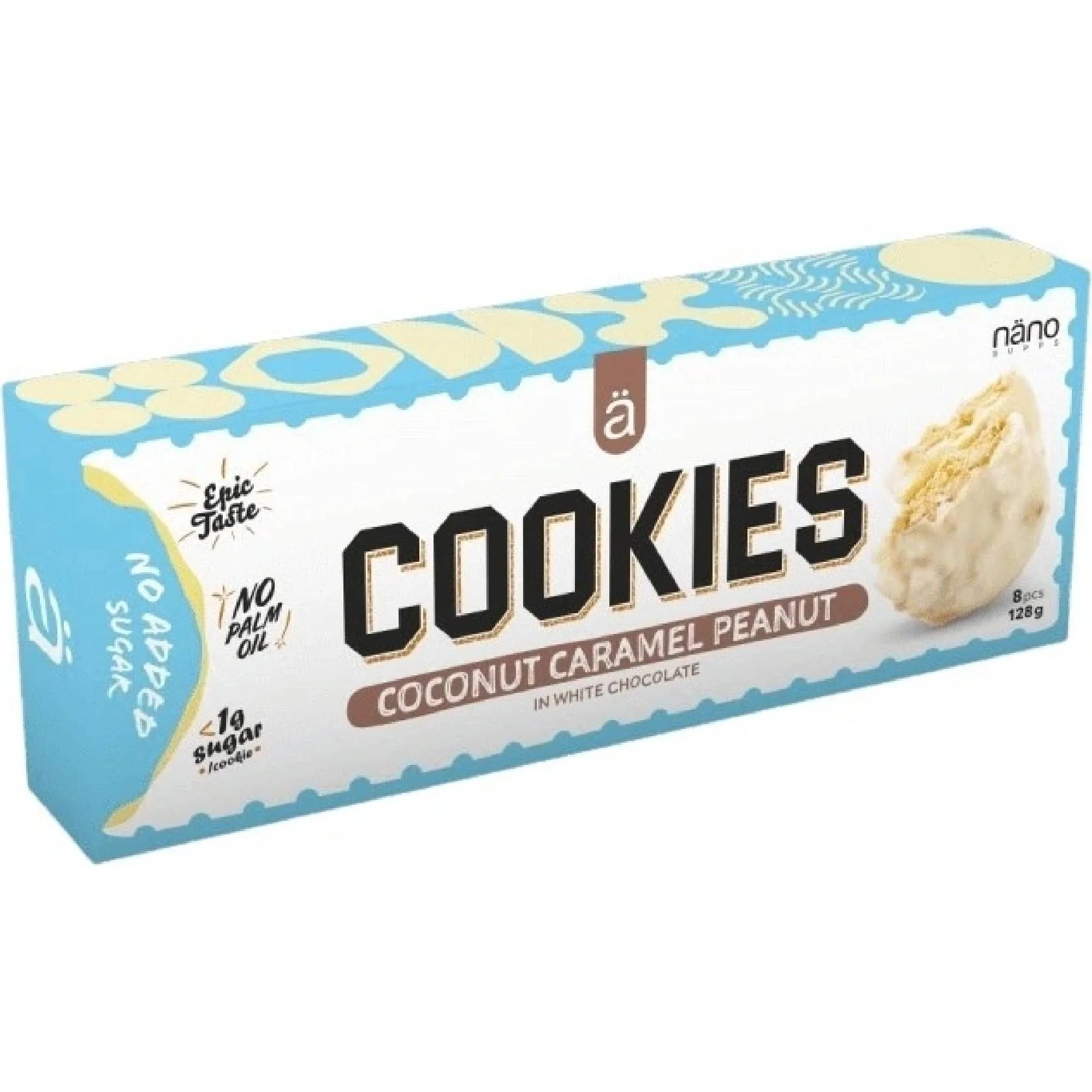 Näno Supps Protein Cookies 128g - kokos, karamel, arašídy