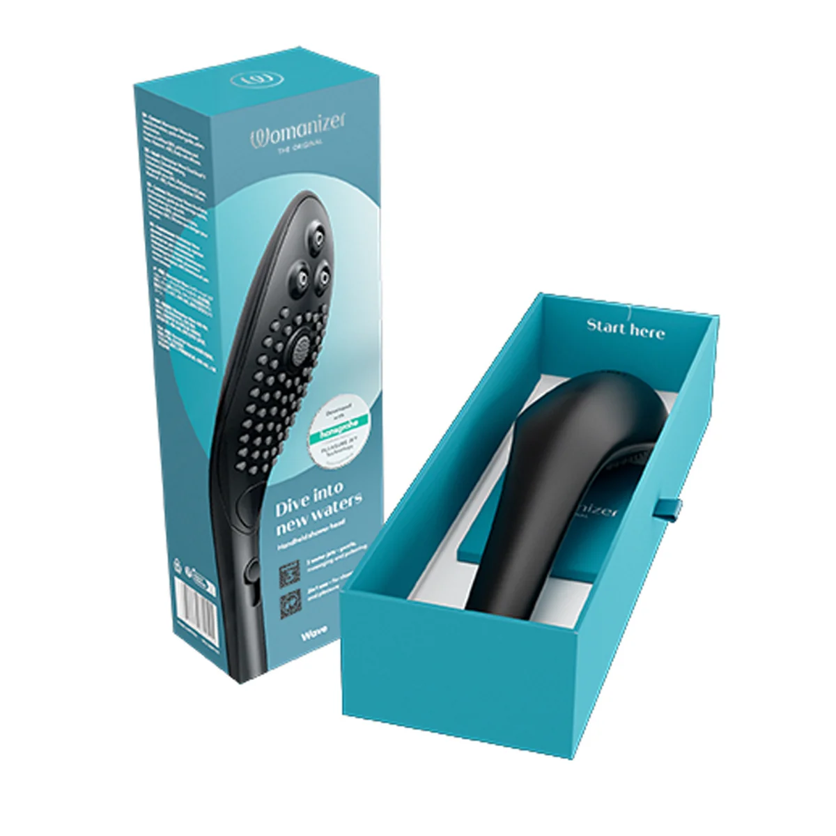 Womanizer Stimulační sprchová hlavice Wave black