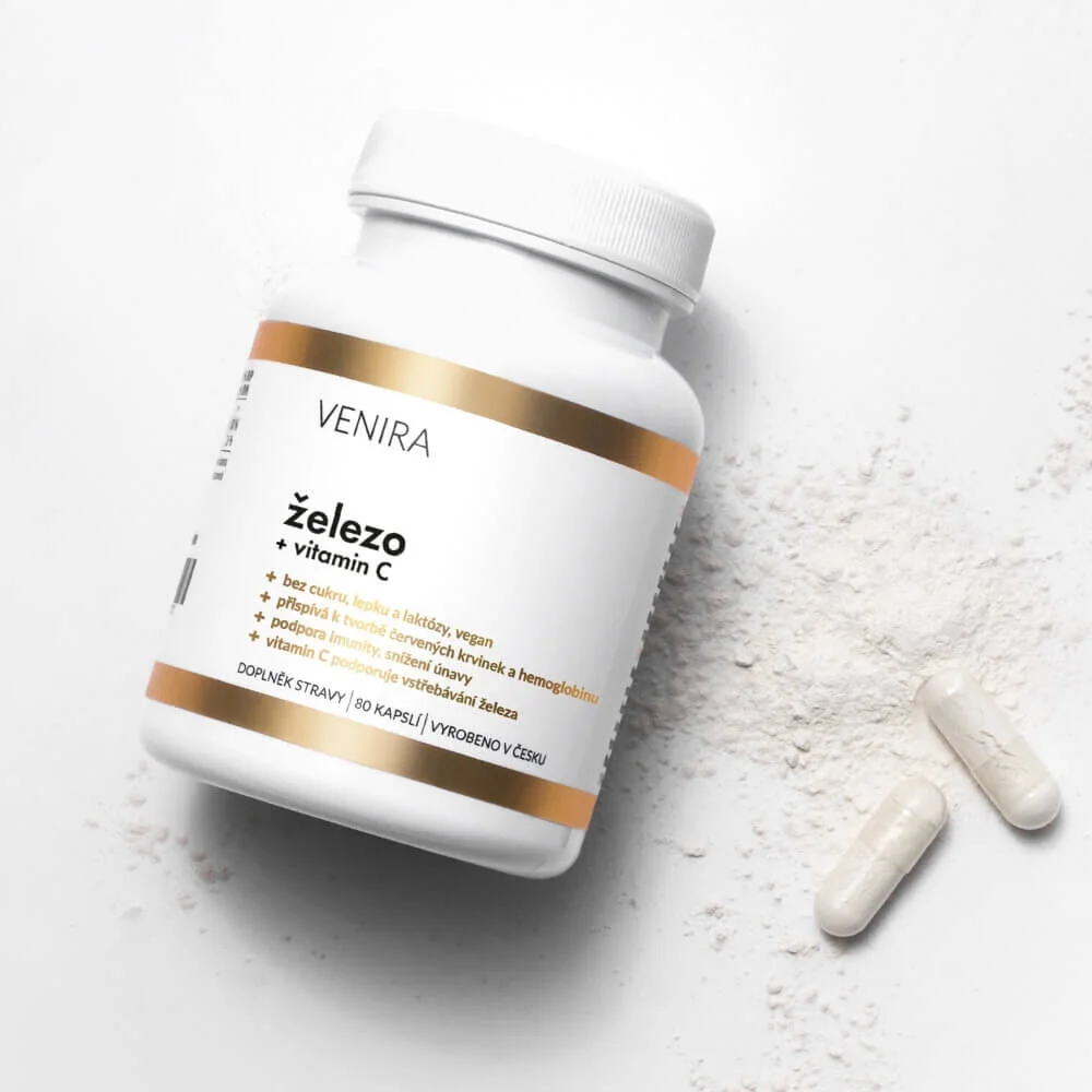 Venira Železo + vitamin C 80 kapslí