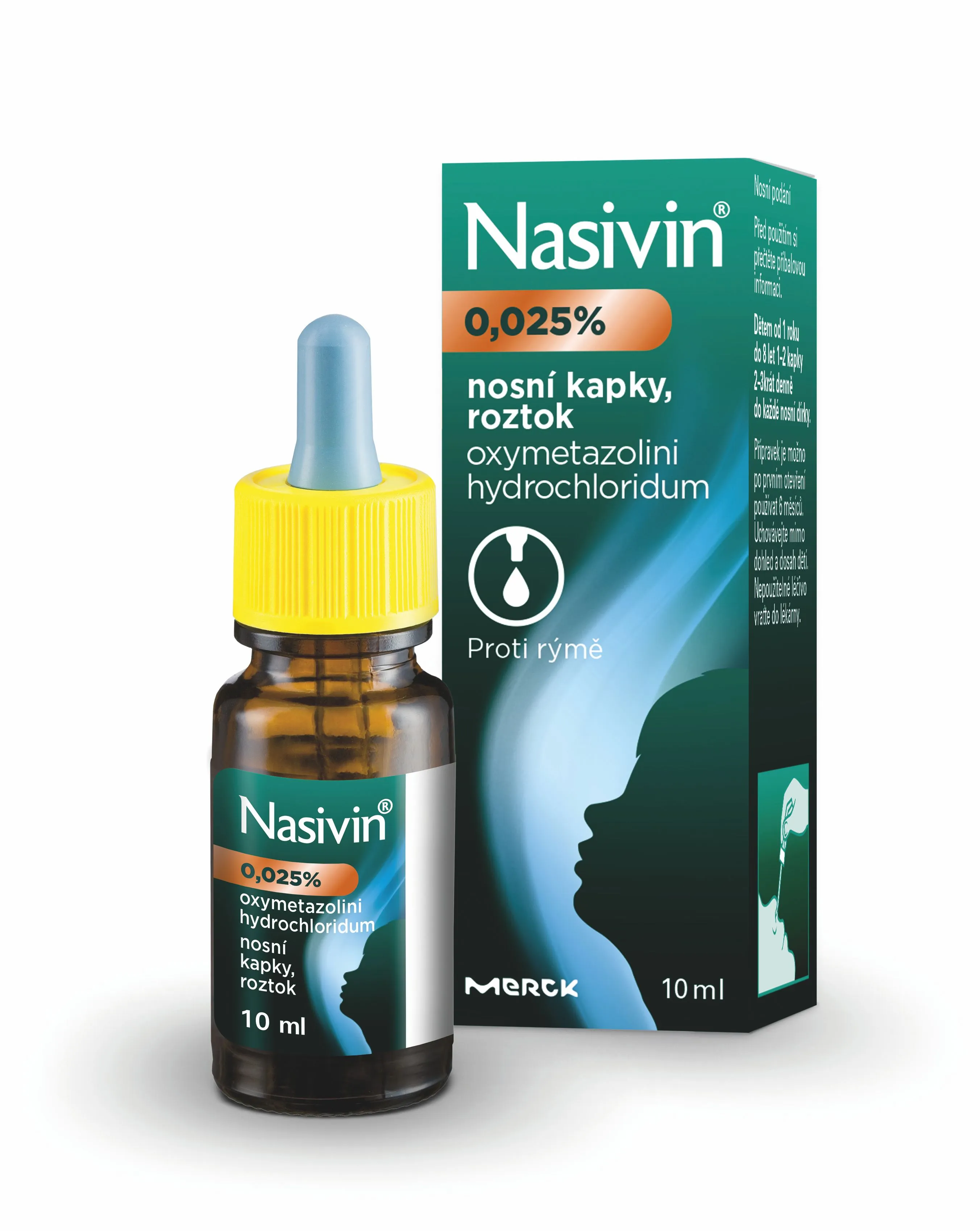 Nasivin pro děti 0,25 mg/ml nosní kapky, roztok 10 ml