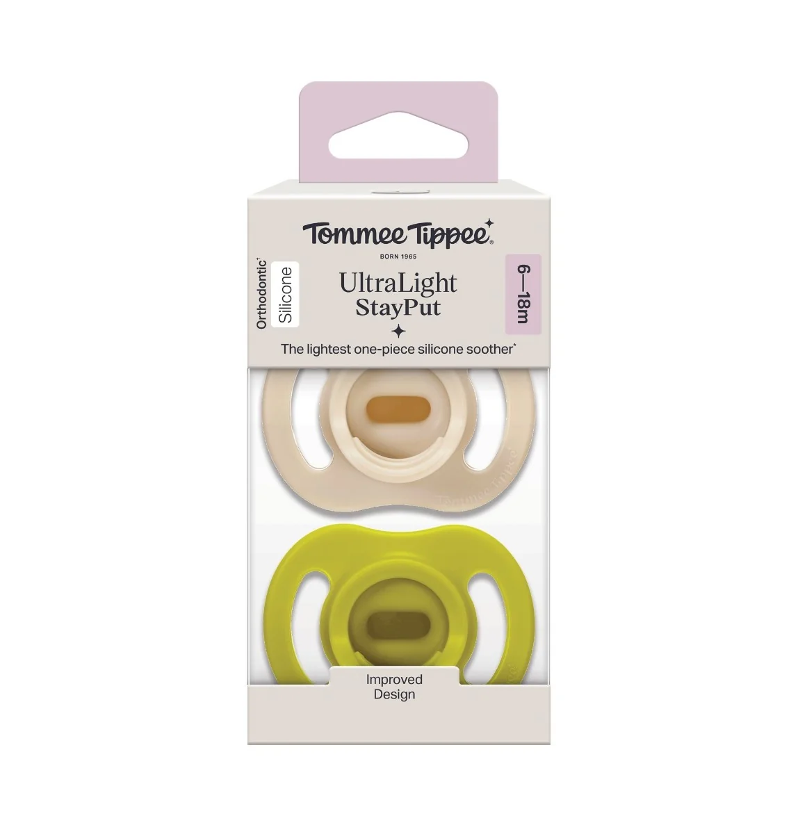 Tommee Tippee Silikonový dudlík Ultra Light 6-18m 2 ks více barevných variant