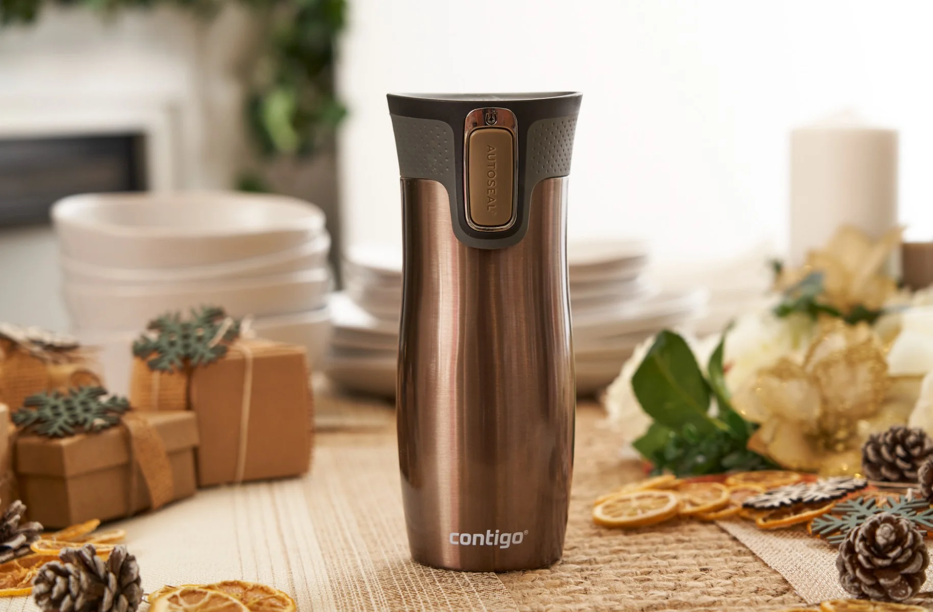 Contigo Termoláhev West Loop Latte bronzová 470 ml