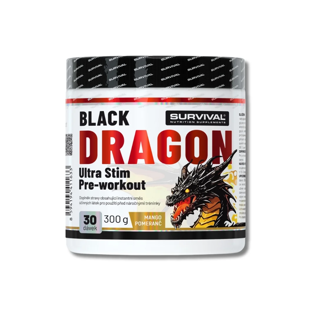 Survival Black Dragon Ultra Stim Pre-workout 300 g mango-pomeranč