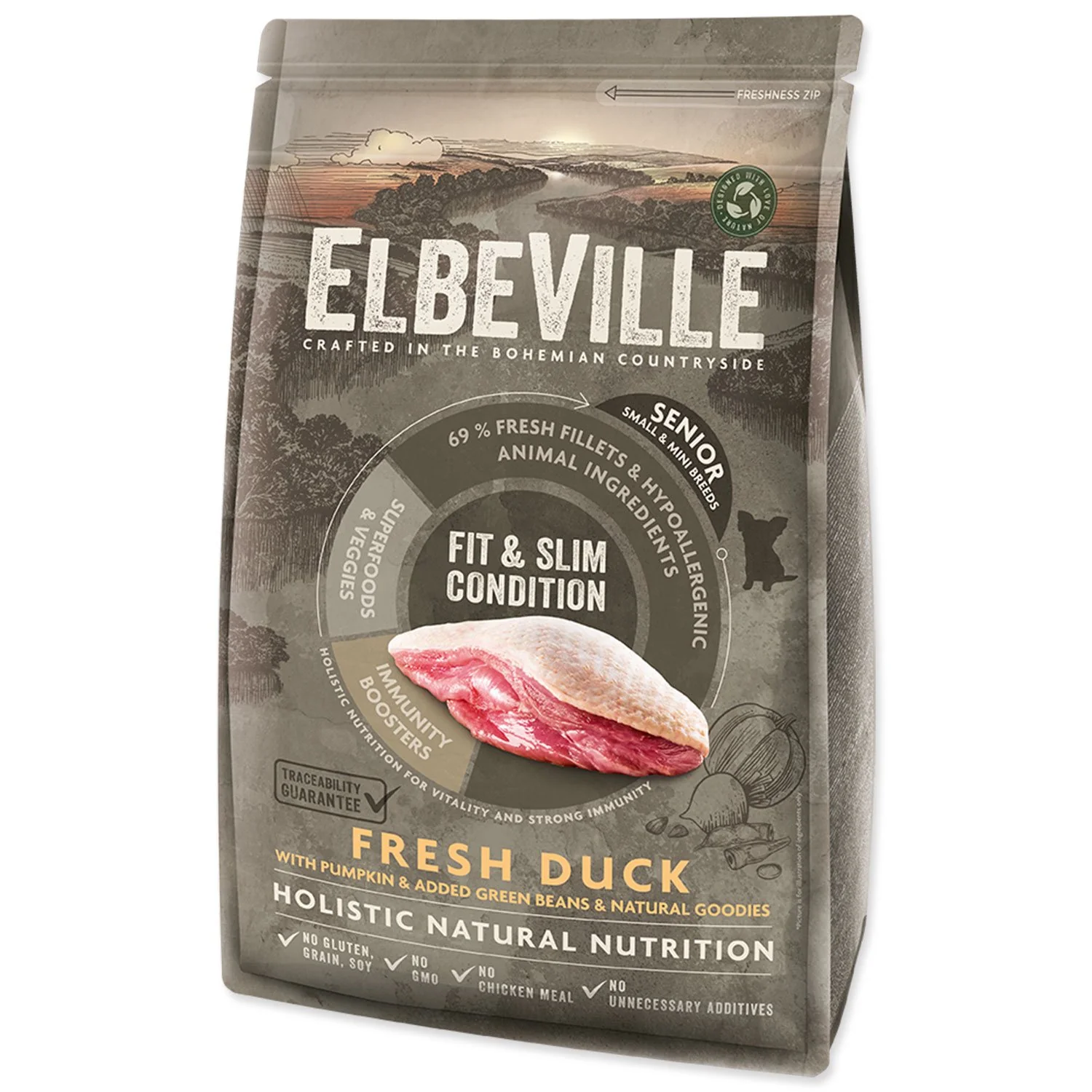 ELBEVILLE Krmivo Senior Mini Fit and Slim Condition Fresh Duck 1,4kg