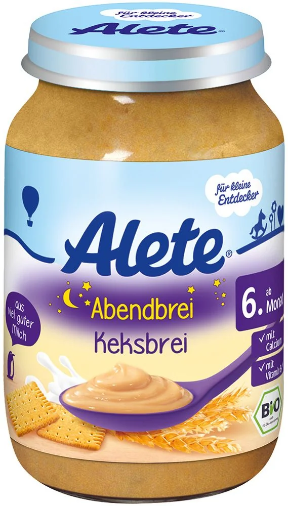 Alete BIO Příkrm kaše večerní sušenková 6m+ 190 g