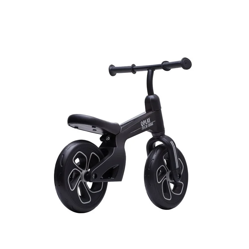 QPlay Odrážedlo Tech Black, věk 2 - 4 roky, do 30 kg