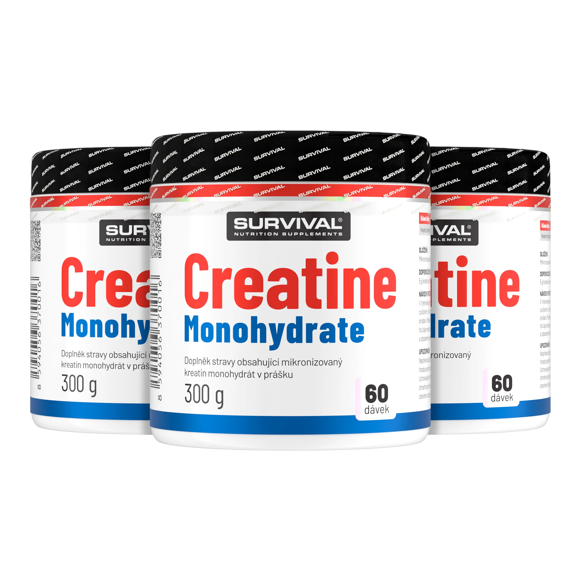 Survival Creatine Monohydrate 300 g 2+1 ZDARMA