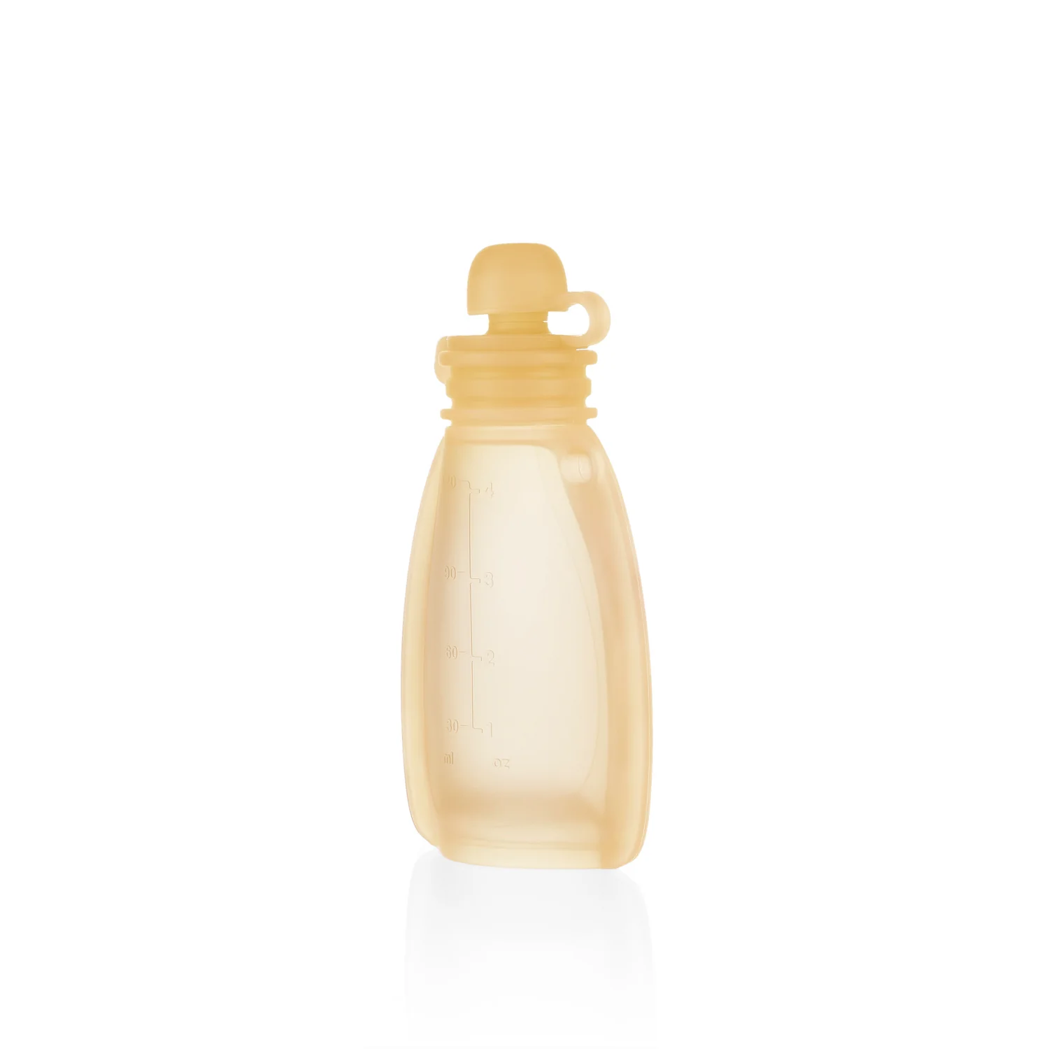 Zopa Silikonová plnitelná kapsička na dětskou stravu, Transparent Yellow 4