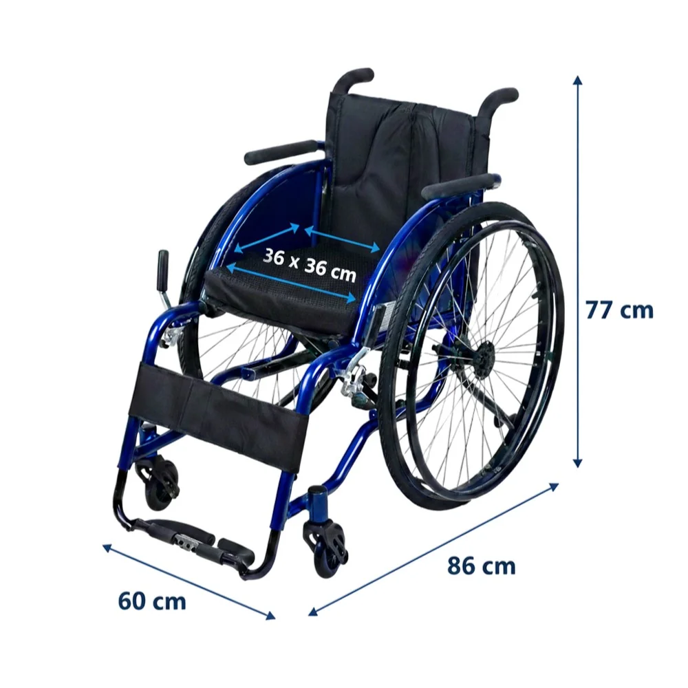 inSPORTline Mechanický skládací sportovní invalidní vozík inSPORTline Brenstark odlehčený