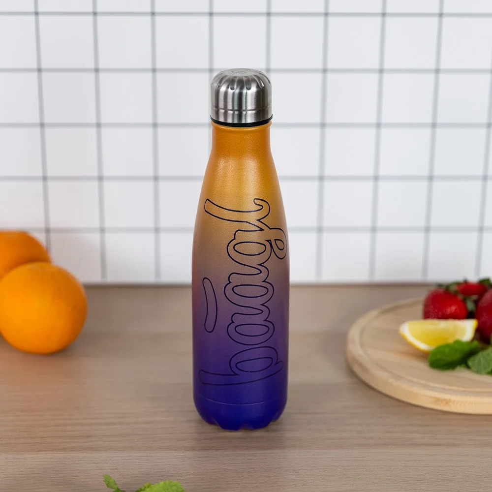 Baagl Termoláhev s kovovým víčkem Gradient žluto-fialová, 500 ml