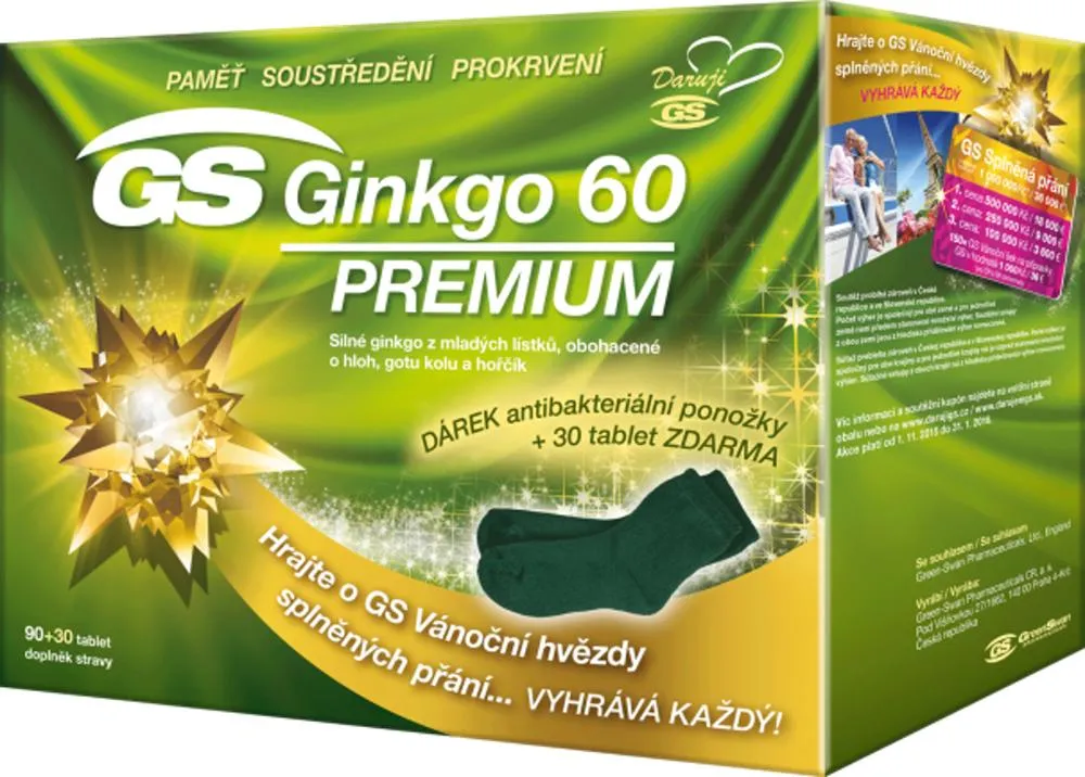 GS Ginkgo 60 Premium tbl. 90+30+dárek