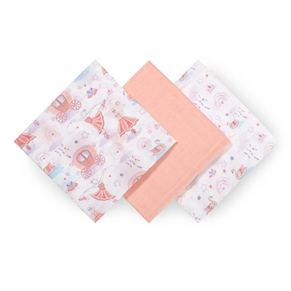 Babyono Pleny mušelínové Super Soft 70x70 cm 3 ks peach