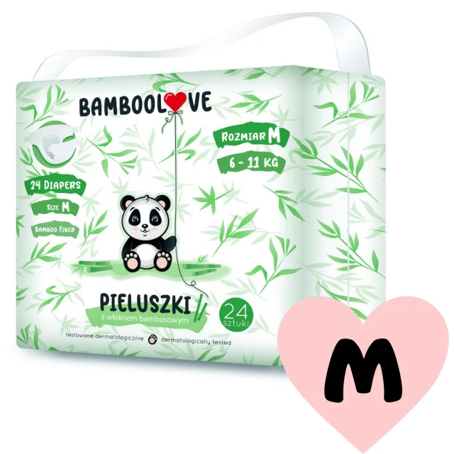 Bamboolove Pleny jednorázové Bambus vel. M 6-11 kg 24 ks