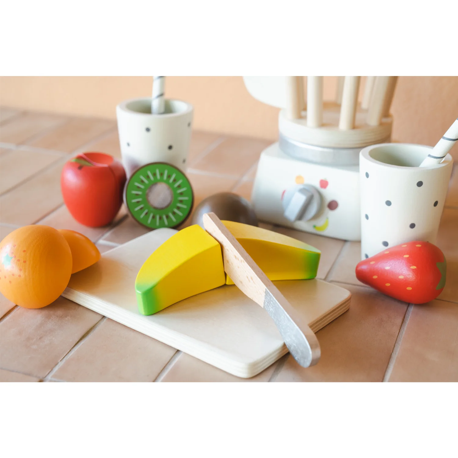 New Classic Toys Dřevěný smoothie mixér s ovocem