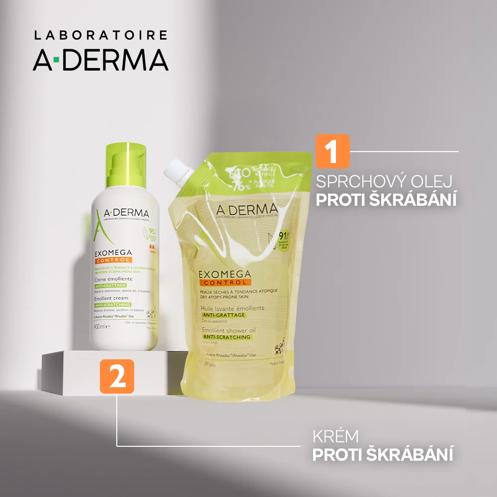 A-Derma Exomega Control Sprchový olej ECO náplň 500 ml