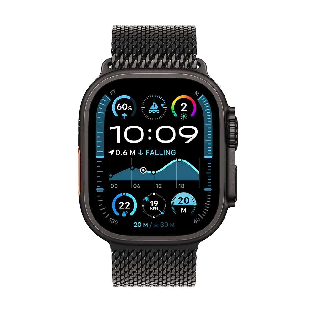 Apple Watch Ultra 2 49mm Black Titan, Bl.Tit.Mil,S chytré hodinky