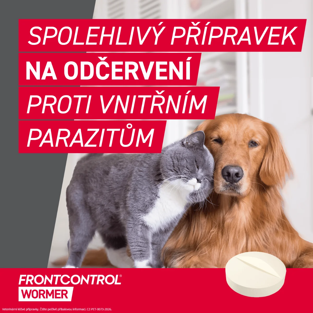 FRONTCONTROL Wormer tablety pro kočky 4 kg 2 tablety