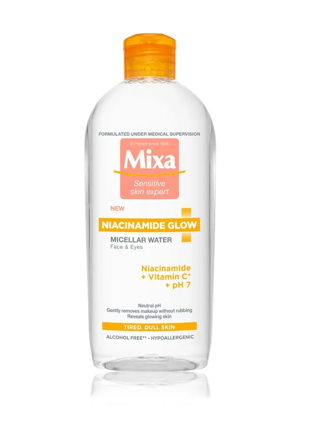 Mixa Niacinamide Glow micelární voda 400 ml