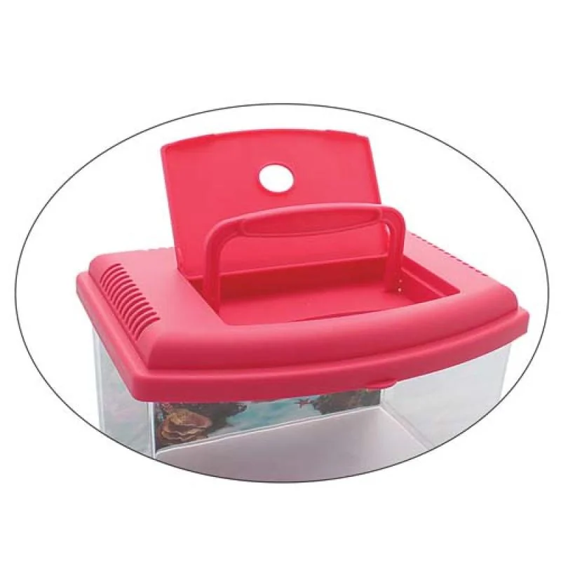 Cobbyspet Akvárium plastové 1, s krytem a pozadím 22x16x14cm  3l 