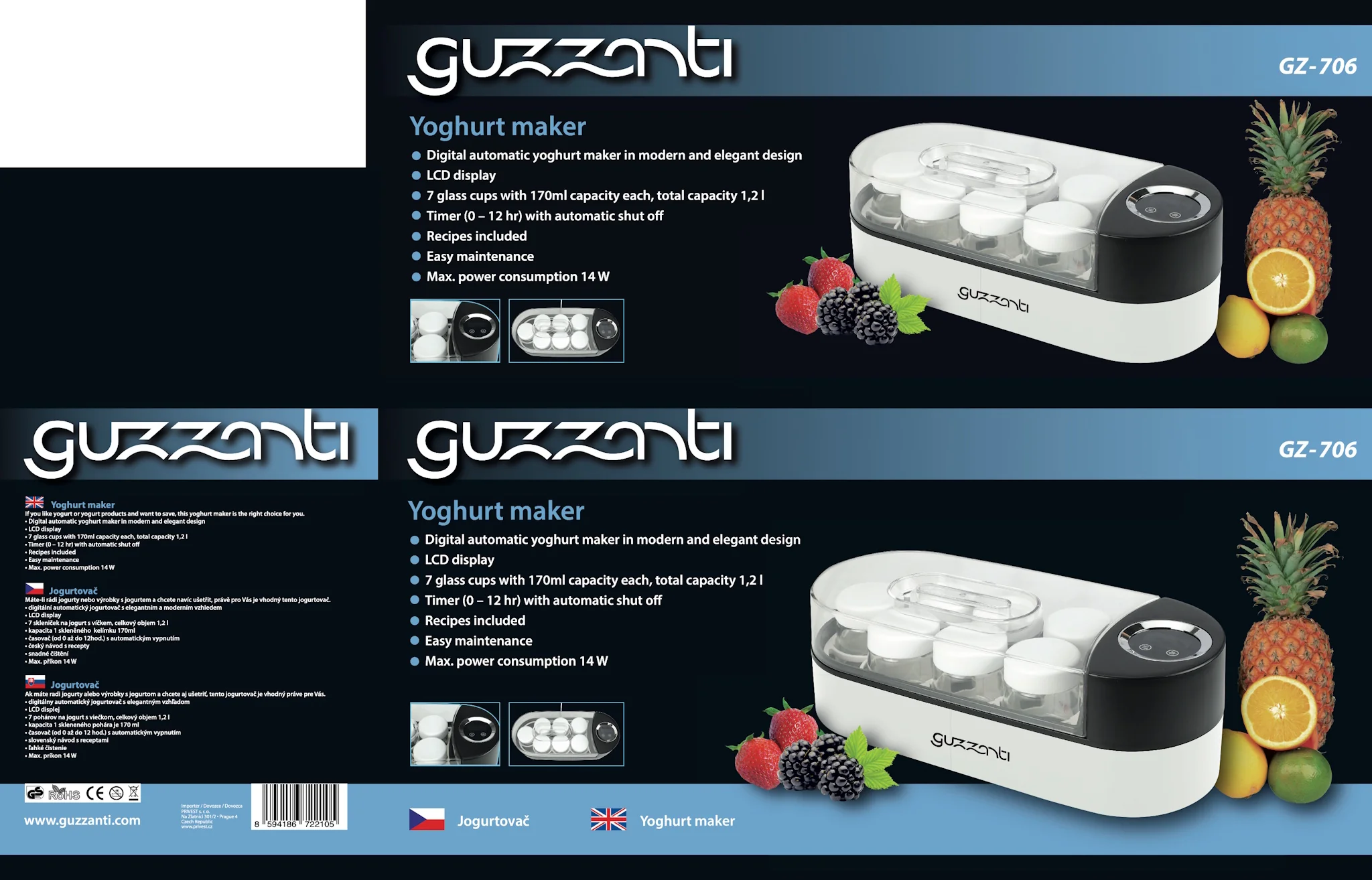 GUZZANTI Jogurtovač GZ 706