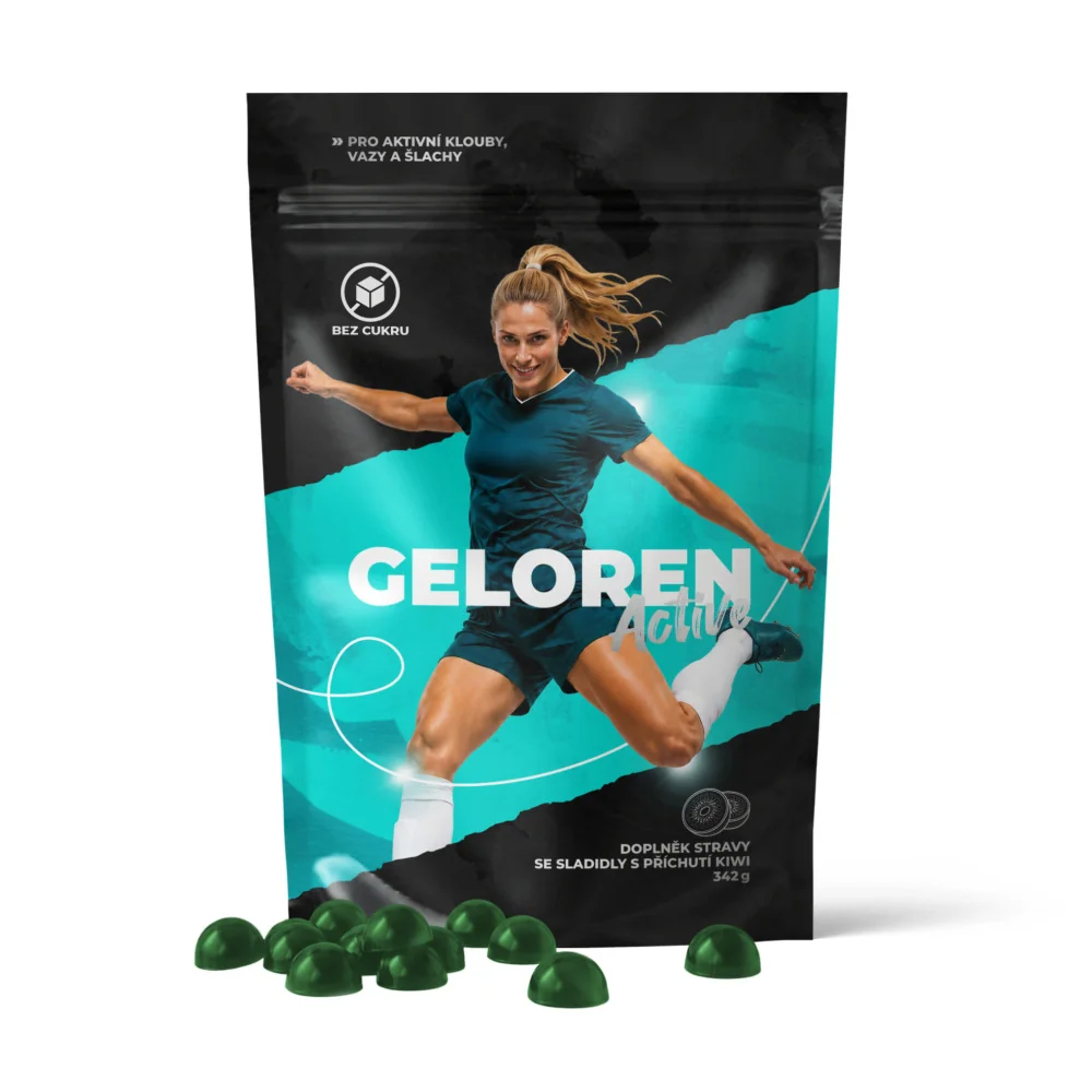 Geloren Active se sladidly kiwi 90 žvýkacích tablet