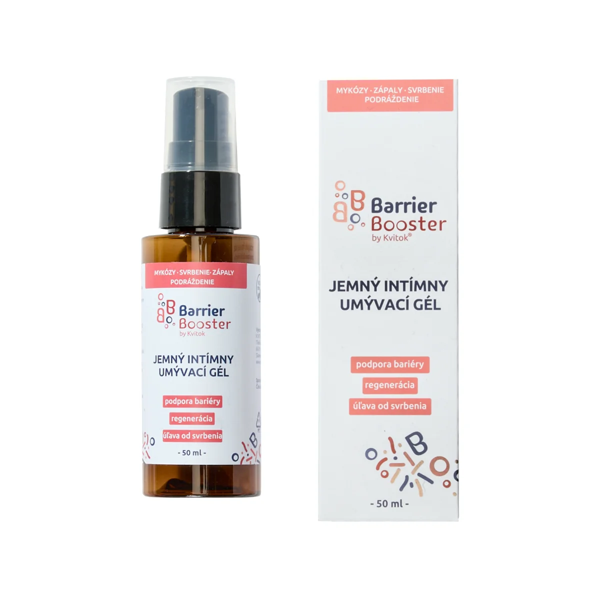 Kvitok Barrier Booster Jemný intimní mycí gel (50 ml) 