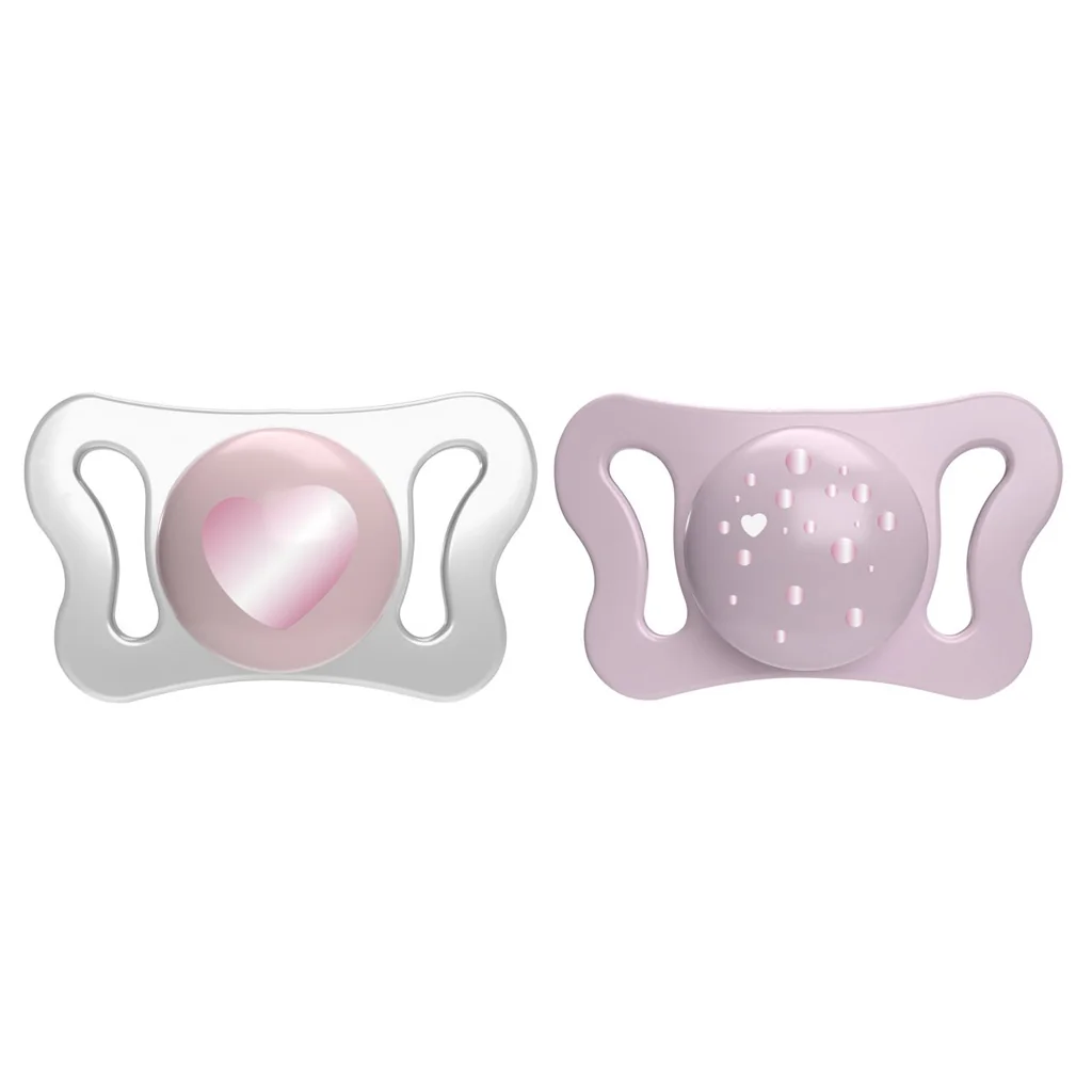 Chicco Dudlík Physioforma® Micro silikonový holčičí 0–2 m 2 ks