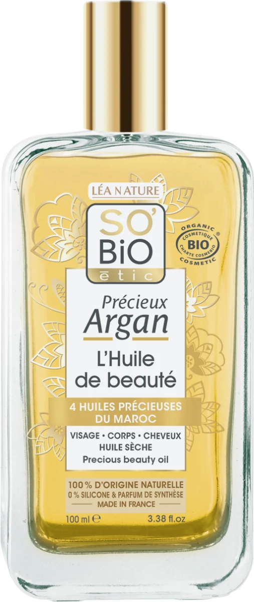 SO’BiO étic Précieux Argan Pěstící olej na tělo, tvář i vlasy BIO 100 ml