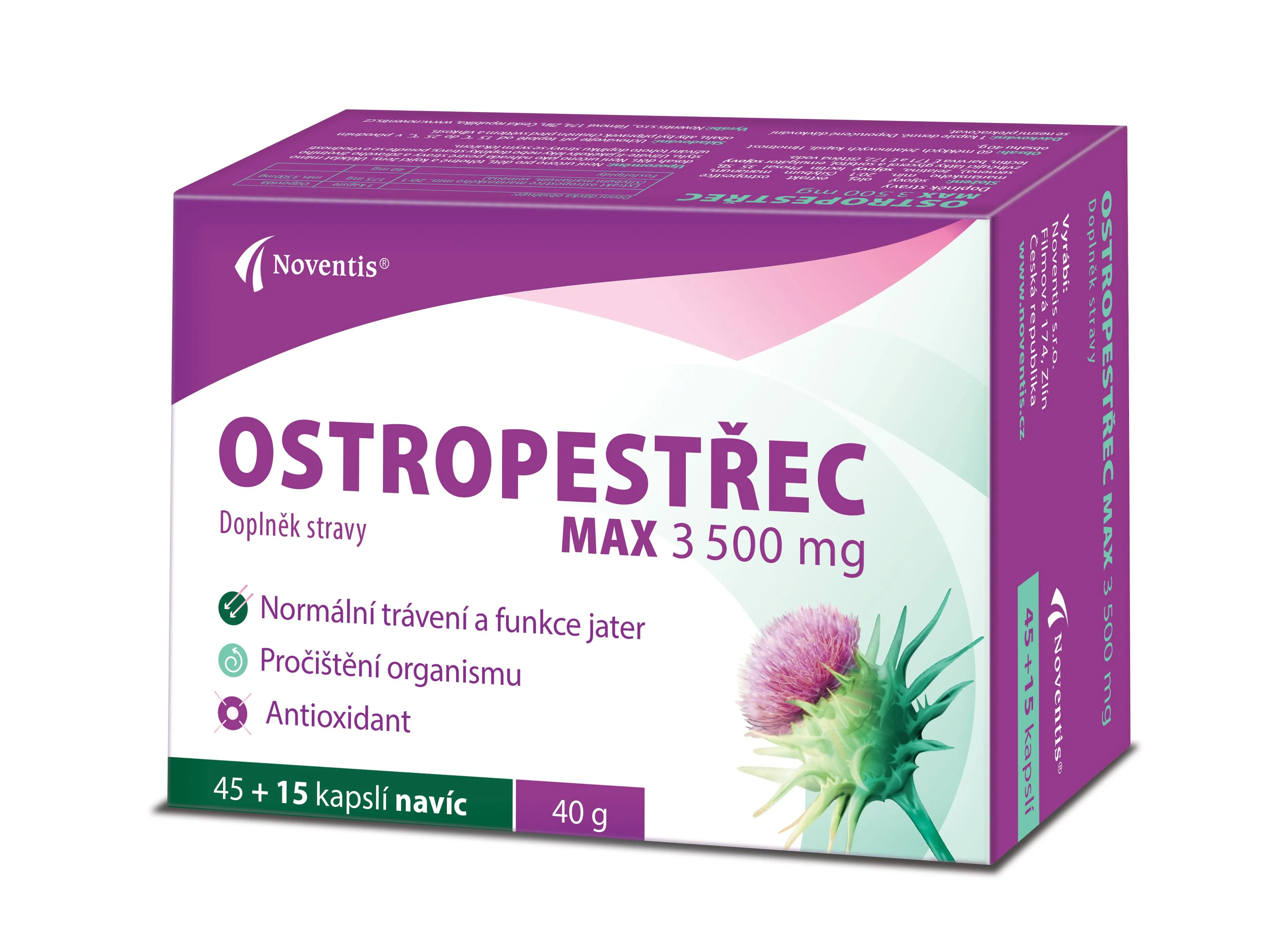 Noventis Ostropestřec Max 3500 mg