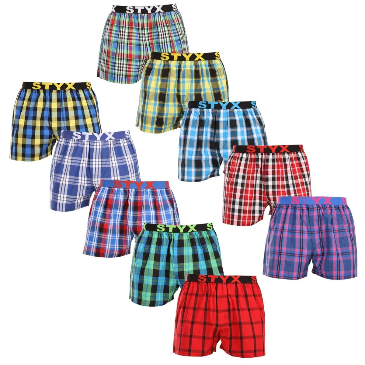 Styx 10PACK pánské trenky sportovní guma vícebarevné (10B103140) M