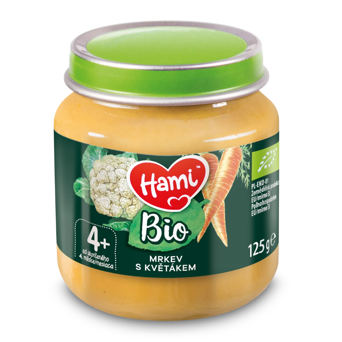 Hami BIO Mrkev s květákem 4m+ 125 g