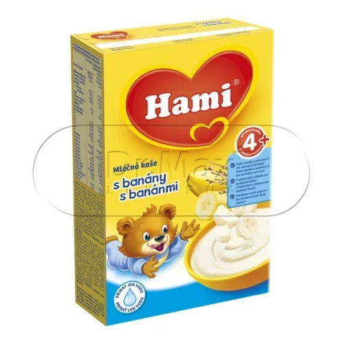 HAMI kaše rýžová mléčná s banány 225g 4M