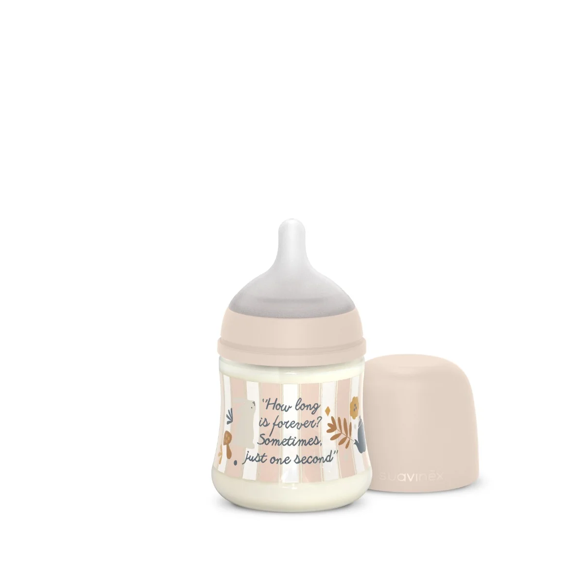 Suavinex Wonderland Kojenecká láhev průtok S 0m+ 150 ml 1 ks růžová