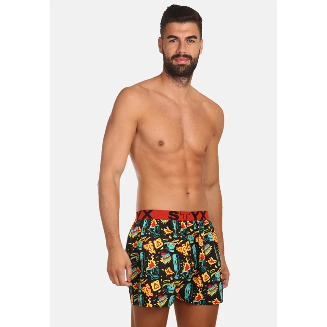 Styx Pánské trenky art sportovní guma toohot (B1458) L