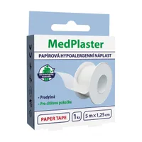 MedPlaster Náplast papírová cívková 5 m x 1,25 cm