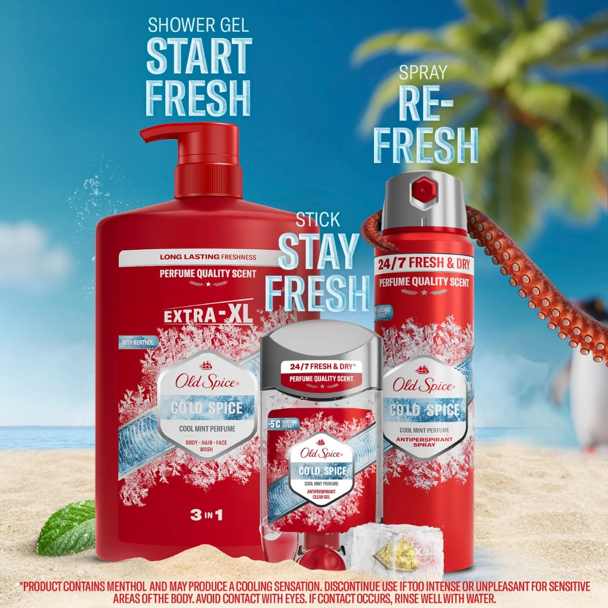 Old Spice Cold Spice sprchový gel 3v1 1000 ml