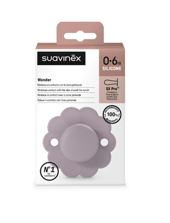 Suavinex Wonder Fyziologický dudlík 0-6m 1 ks mist lavender