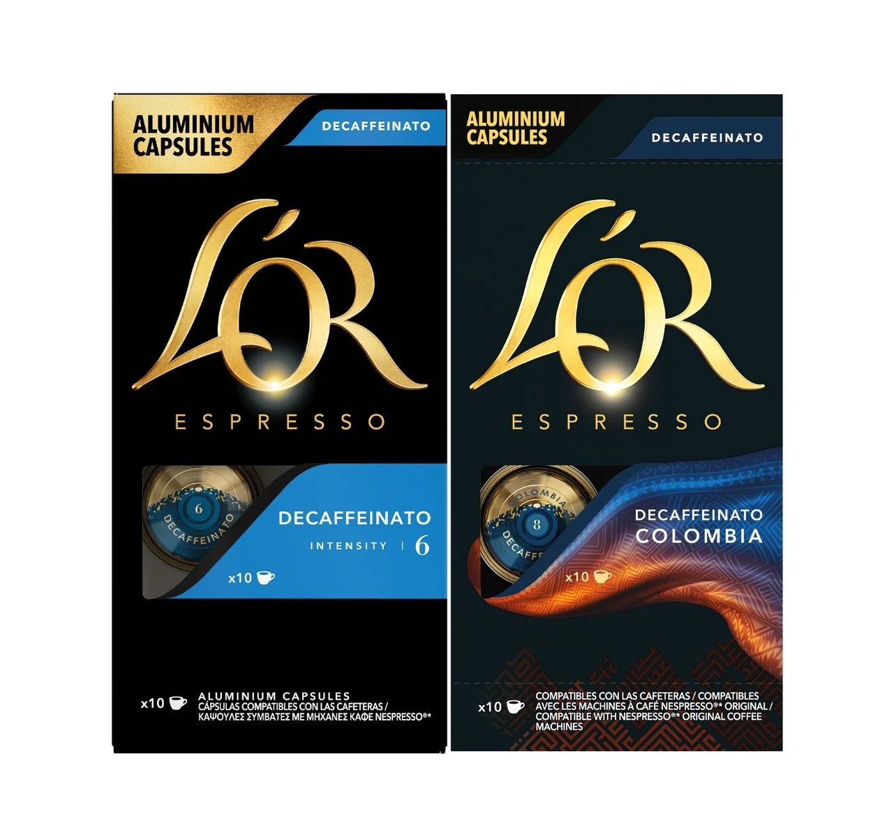 L'OR Espresso Decaffeinato&Colombia kávové kapsle 2x10 ks