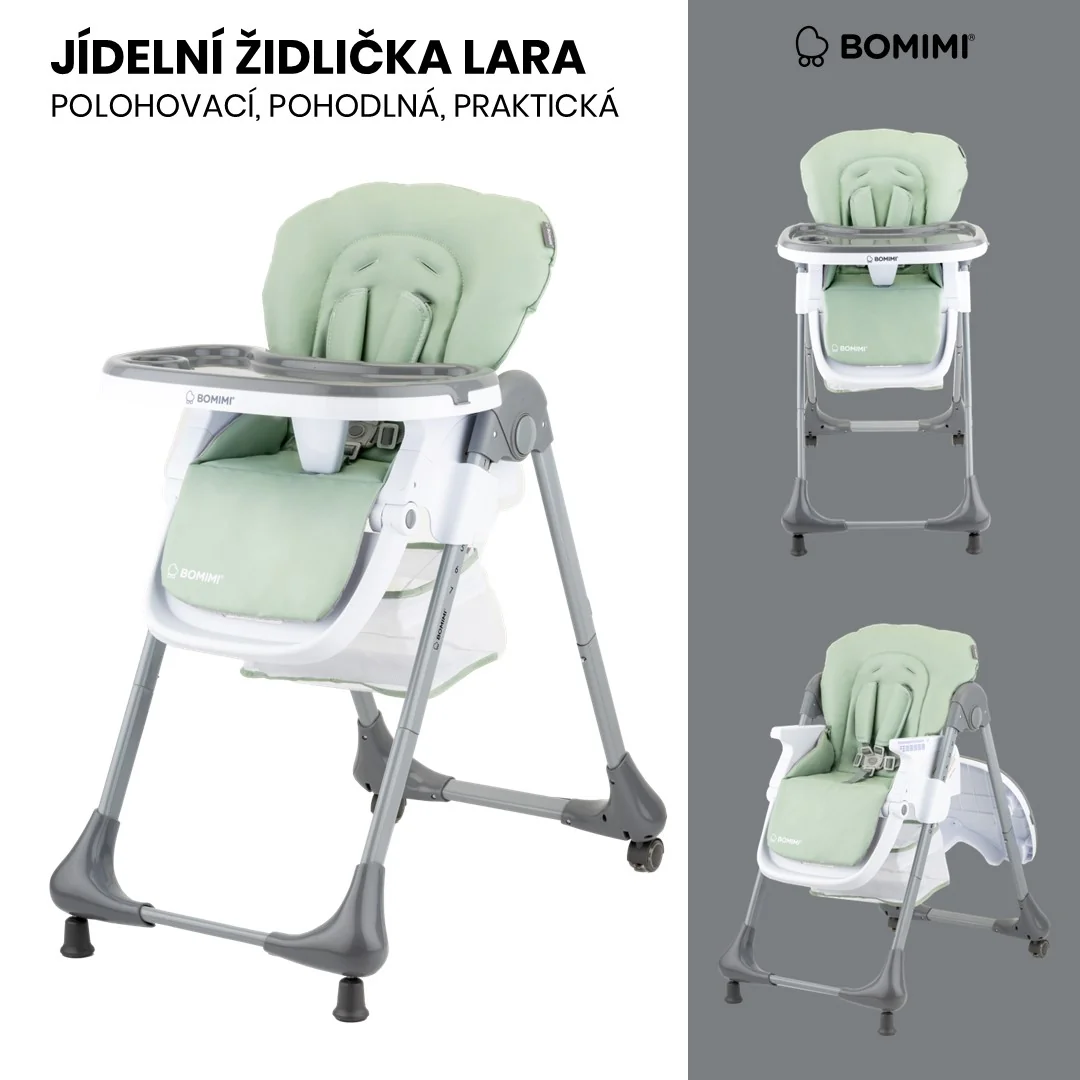 Bomimi LARA jídelní židle ekokůže green